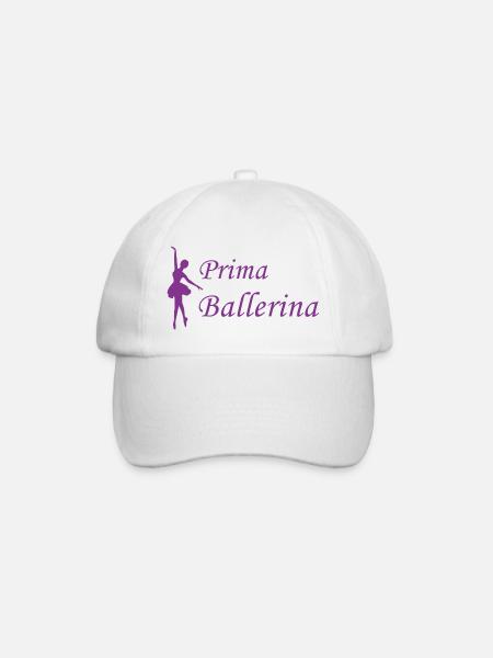 Great ballerina in purple - Baseball Cap - white/white