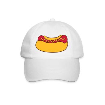 Hot Dog Sausage - Baseball Cap - white/white - Front