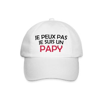 je peux pas je suis un papy - Casquette classique - blanc/blanc - Devant