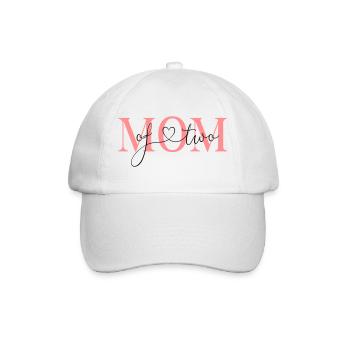 Maman de deux enfants! -personnalisable - Casquette classique - blanc/blanc - Devant