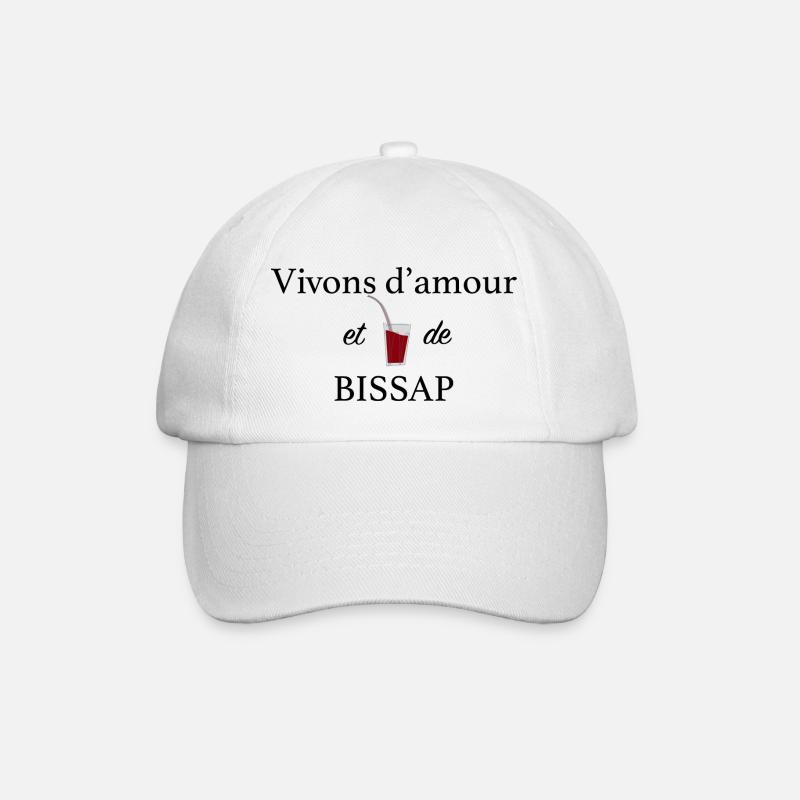 Vivons d'amour et de Bissap - Casquette classique - blanc/blanc