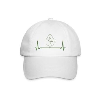 EKG Geschenk Erneuerbare Energien - Baseballkappe - Weiß/Weiß - Vorne