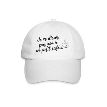 Je ne dirais pas non à un café - Casquette classique - blanc/blanc - Devant