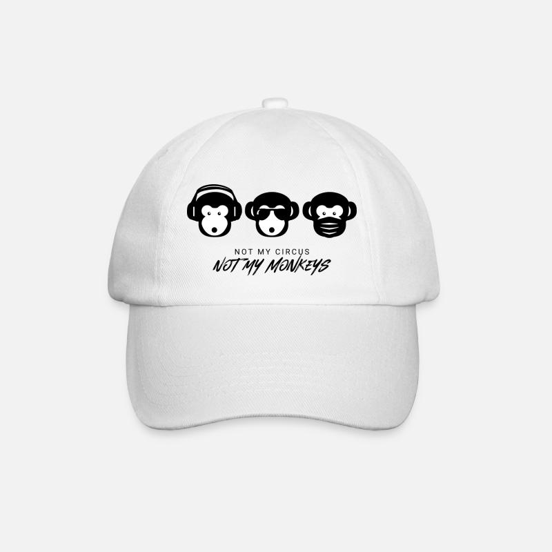 Muniax Monkeys Mask - Baseball Cap - white/white
