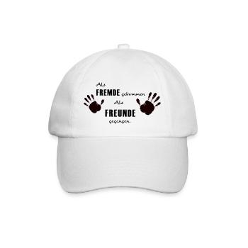 Als Fremde gekommen, als Freunde gegangen - Baseballkappe - Weiß/Weiß - Vorne