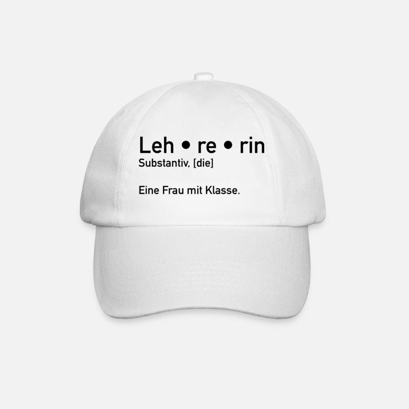 Lehrerin - Baseballkappe - Weiß/Weiß