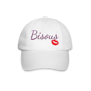 Bisous - Casquette classique - blanc/blanc - Devant