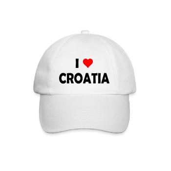 J’aime la Croatie - Kroatien - Zagreb - Casquette classique - blanc/blanc - Devant