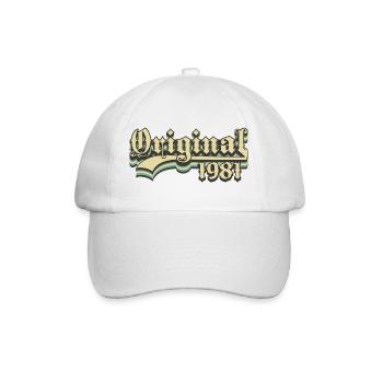 Born in 1981 - Baseball Cap - white/white - Front