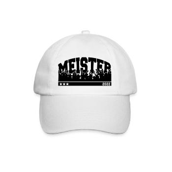 Meister 2022 Aufstieg Fußball - Baseballkappe - Weiß/Weiß - Vorne