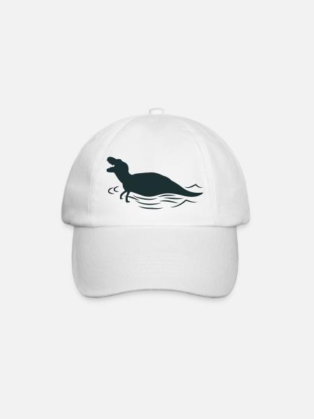t-rex Tyrannosaure dans l’eau - Casquette classique - blanc/blanc