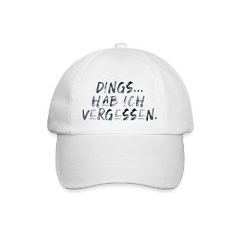 lustiger Spruch Schrift verrgessen Sommer Sonne - Baseballkappe - Weiß/Weiß - Vorne