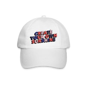 Create your own sunshine Positive Vibes Motivation - Casquette classique - blanc/blanc - Devant