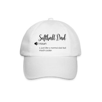 Drôle de définition Softball papa - Casquette classique - blanc/blanc - Devant