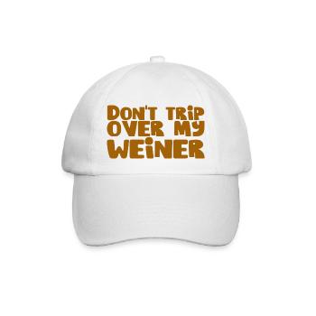 Ne trébuchez pas sur mon Weiner 3 - Casquette classique - blanc/blanc - Devant