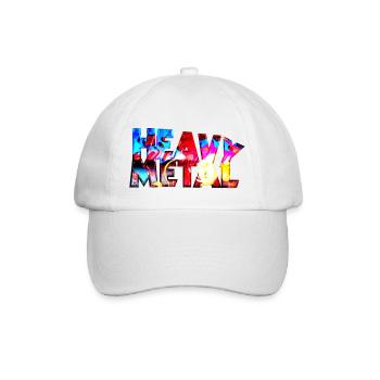 Heavy Metal Darkstyle Skull Rockmusik - Baseballkappe - Weiß/Weiß - Vorne