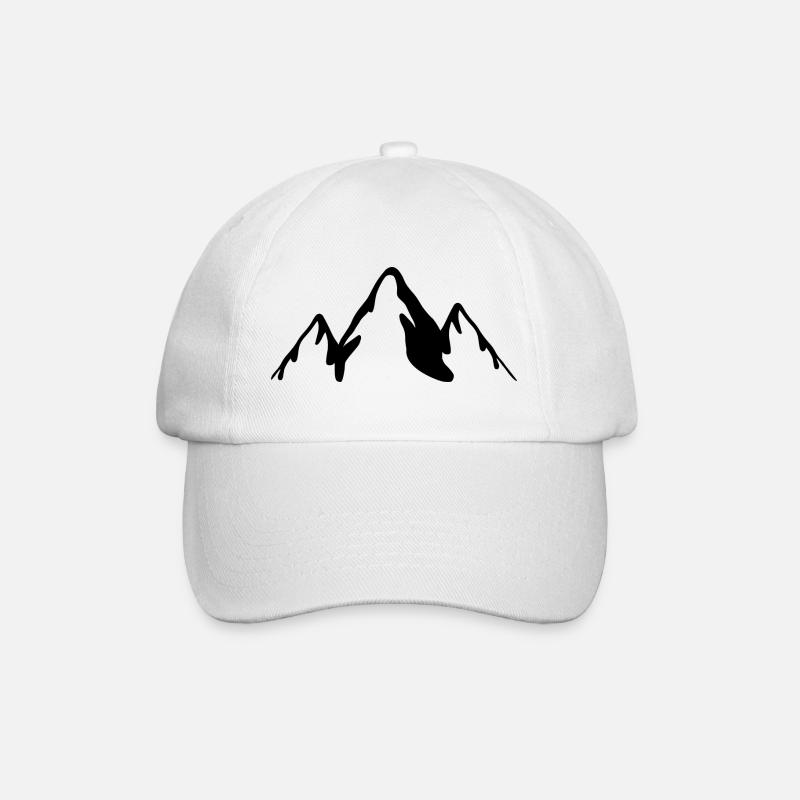 Montagnes Noir - Casquette classique - blanc/blanc
