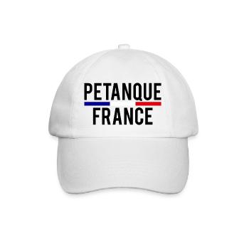 Pétanque France Petanque Frankreich Boule Boccia - Baseballkappe - Weiß/Weiß - Vorne