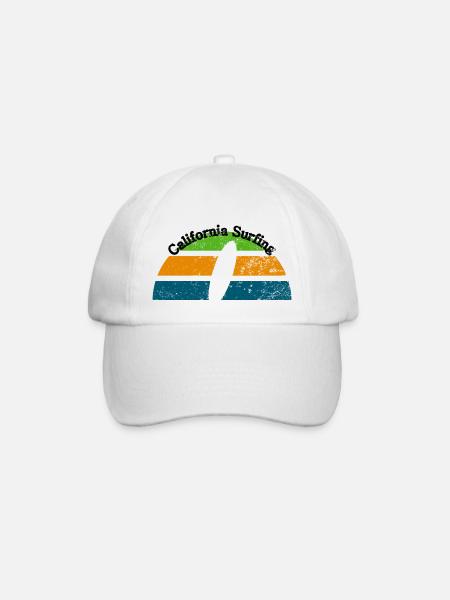 California surfing Design - Baseball Cap - white/white