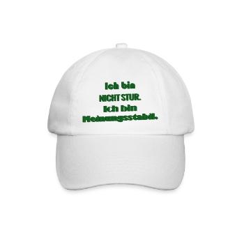 Meinungsstabil - Baseballkappe - Weiß/Weiß - Vorne