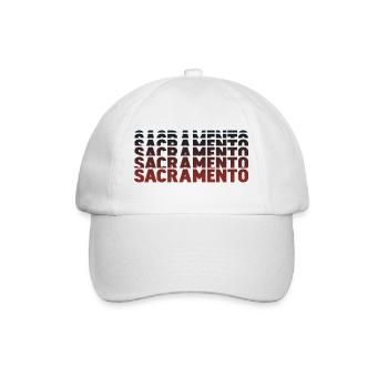 Sacramento Gradient Lettering Multiple - Baseball Cap - white/white - Front