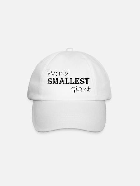 World's smallest giant - lettering - Baseball Cap - white/white