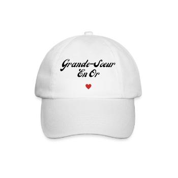 grande-sœur en or - Casquette classique - blanc/blanc - Devant