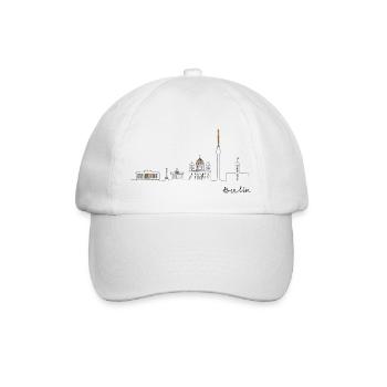 Skyline Berlin - Baseballkappe - Weiß/Weiß - Vorne