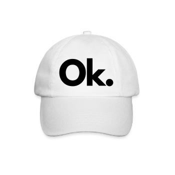 OK. - Baseball Cap - white/white - Front