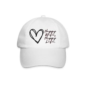 Femme heureuse Vie heureuse - Casquette classique - blanc/blanc - Devant