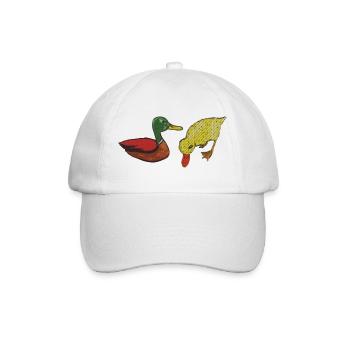 enten freundschaft - Baseballkappe - Weiß/Weiß - Vorne