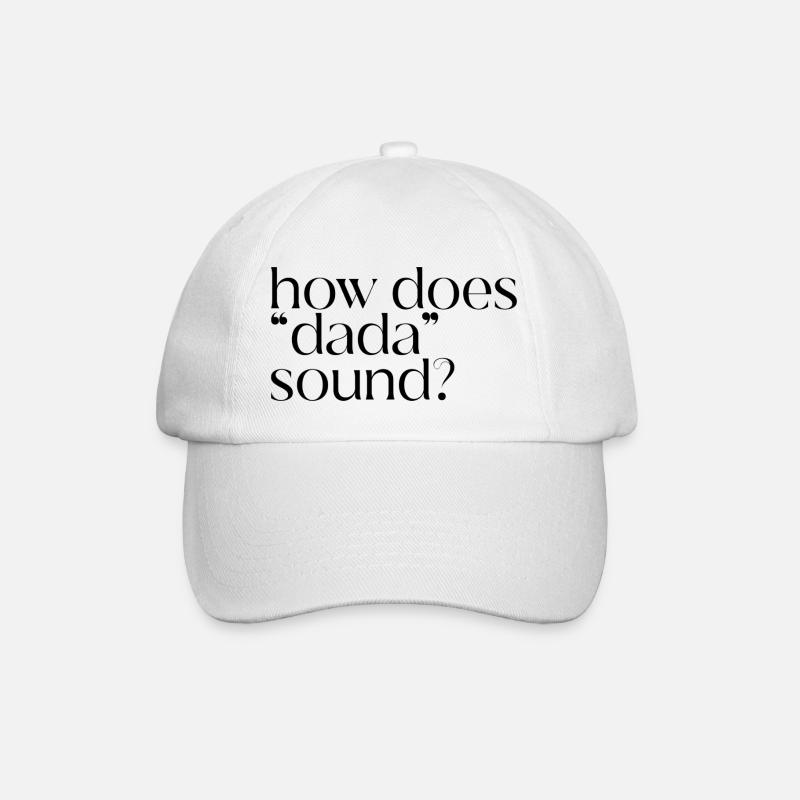 How about "dad"? - Baseball Cap - white/white