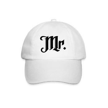 Mr. Matching Couple Engagement Wedding Honeymoon - Baseball Cap - white/white - Front