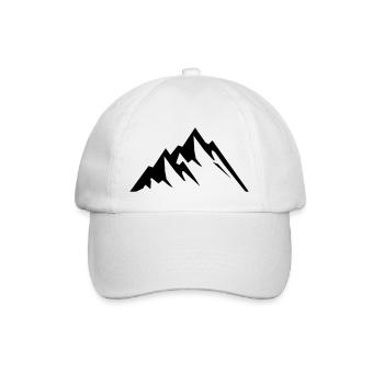 Mountains - Baseball Cap - white/white - Front