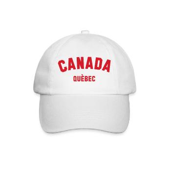 QUEBEC, Canada Kanada - Baseballkappe - Weiß/Weiß - Vorne