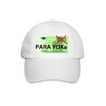 Para yok - das Piece für Pleitegeier - Baseballkappe - Weiß/Weiß - Vorne