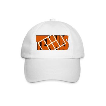 Tennis Orange Cadre Grille Dynamique - Casquette classique - blanc/blanc - Devant