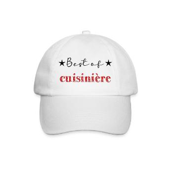 CUISINIERE. MAMAN. FÊTE DES MÈRES. BONNE FÊTE - Casquette classique - blanc/blanc - Devant