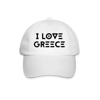 I LOVE GREECE - Baseball Cap - white/white - Front