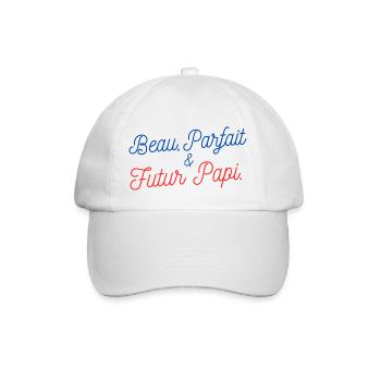 Beau Parfait et futur Papi - Casquette classique - blanc/blanc - Devant