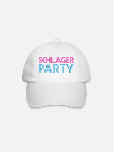 SCHLAGER PARTY Schlagermusik Schlager - Baseballkappe - Weiß/Weiß