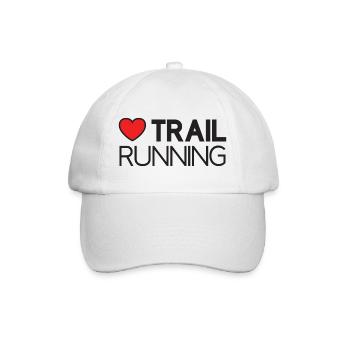 I Love Trail Running - Baseball Cap - white/white - Front