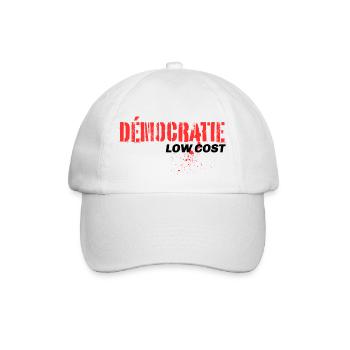 Démocratie Low Cost ? - Casquette classique - blanc/blanc - Devant