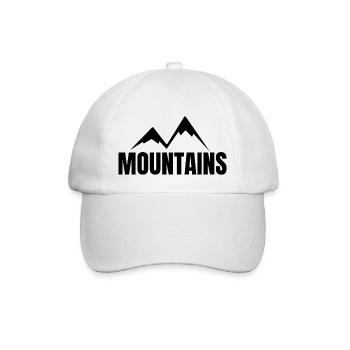 MONTAGNES - Casquette classique - blanc/blanc - Devant