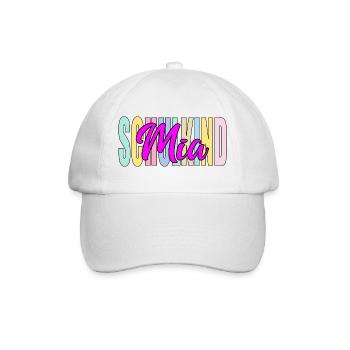 EINSCHULUNG SCHULKIND MÄDCHEN MIA VORNAME - Baseballkappe - Weiß/Weiß - Vorne
