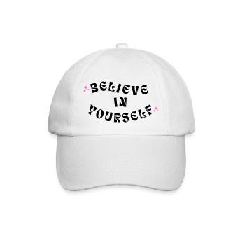 believe in yourself - Baseball Cap - white/white - Front