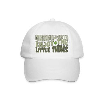 Les microbiologistes aiment les petites choses drôles - Casquette classique - blanc/blanc - Devant