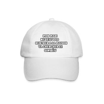 Taureau de Camargue simbèu citation - Casquette classique - blanc/blanc - Devant