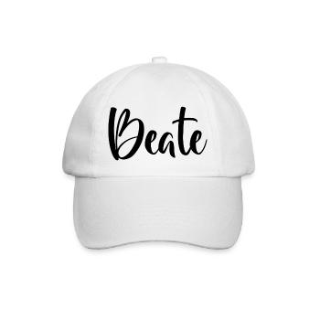 Vorname - Beate - Baseballkappe - Weiß/Weiß - Vorne