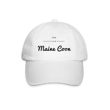 The elephant & elegant Main Coon - Casquette classique - blanc/blanc - Devant